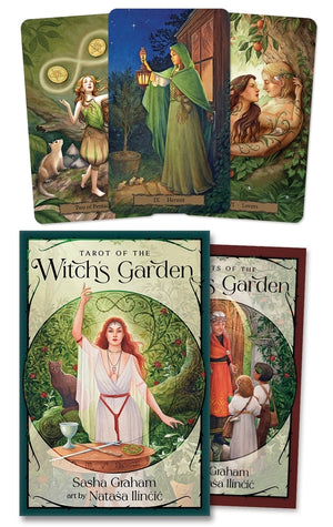 
                  
                    Load image into Gallery viewer, Tarot of the Witch&amp;#39;s Garden by Sasha Graham (Author),  Natasa Ilincic (Artist)
                  
                