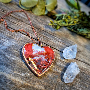 
                  
                    Load image into Gallery viewer, Red Jasper Heart Necklace
                  
                